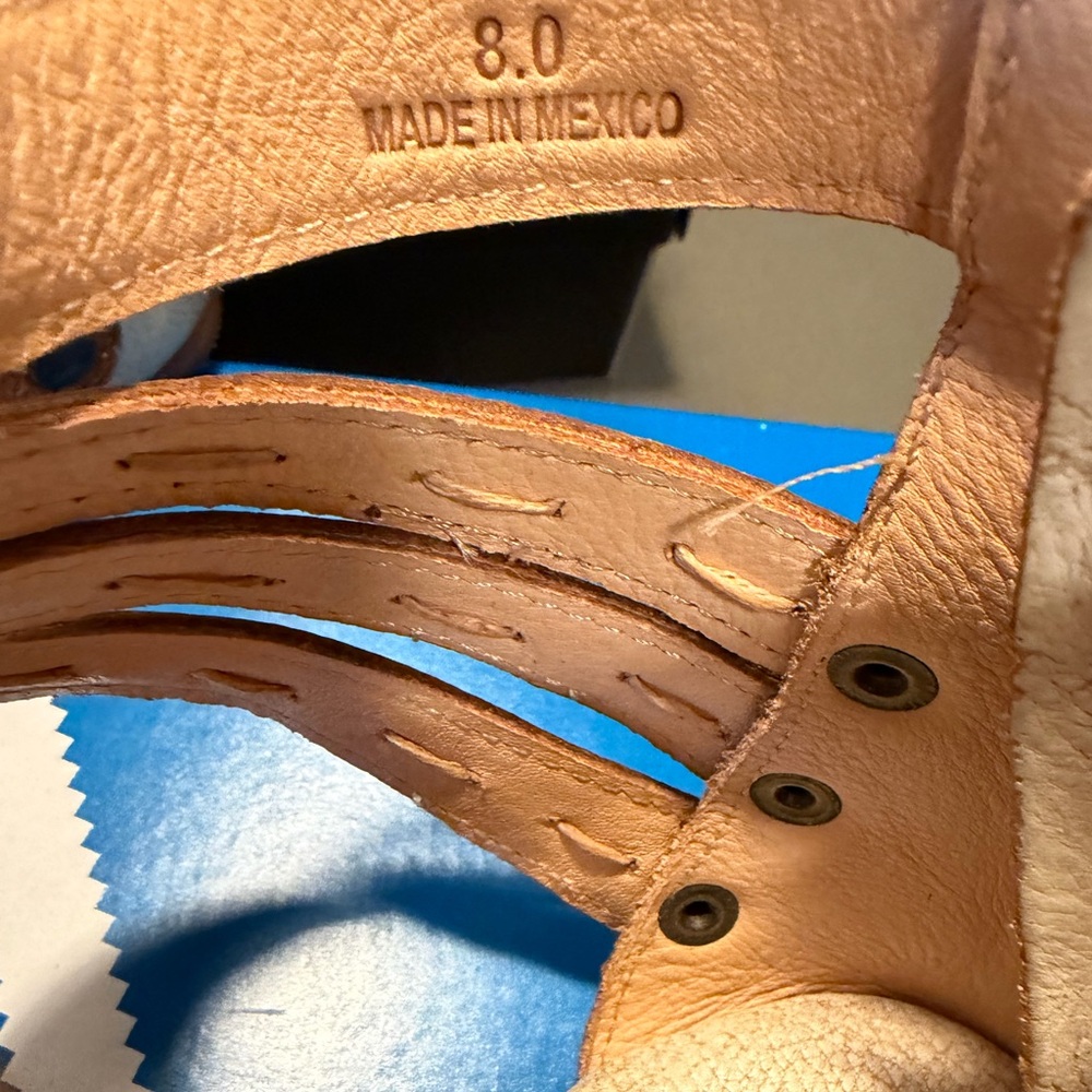 Bed Stu White and Brown Artemis Sandals - Picture 6 of 8